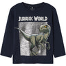 Name It Navy Blazer Nmmjewel Jurassic Nreg Ls Top Noos Sky