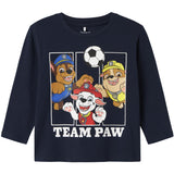 Name It Navy Blazer Nmmjoll Paw Nreg Ls Top Noos Cplg