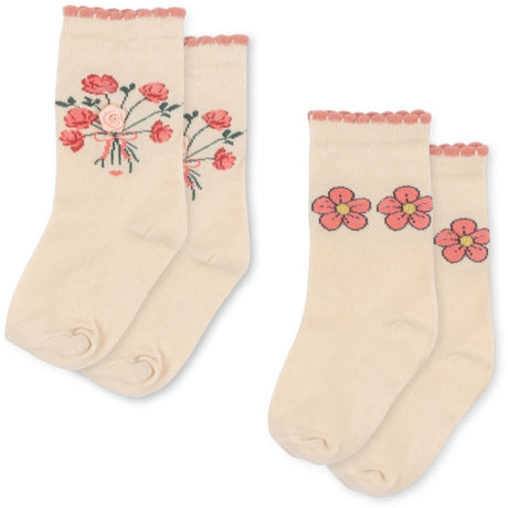 Konges Sløjd Rose Mix 2-Pak Rose Strømper