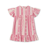 Fliink Cloud Dancer Pink Stripe Addie Kjole