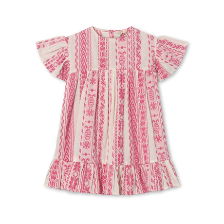 Fliink Cloud Dancer Pink Stripe Addie Kjole