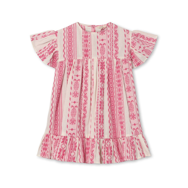 Fliink Cloud Dancer Pink Stripe Addie Kjole