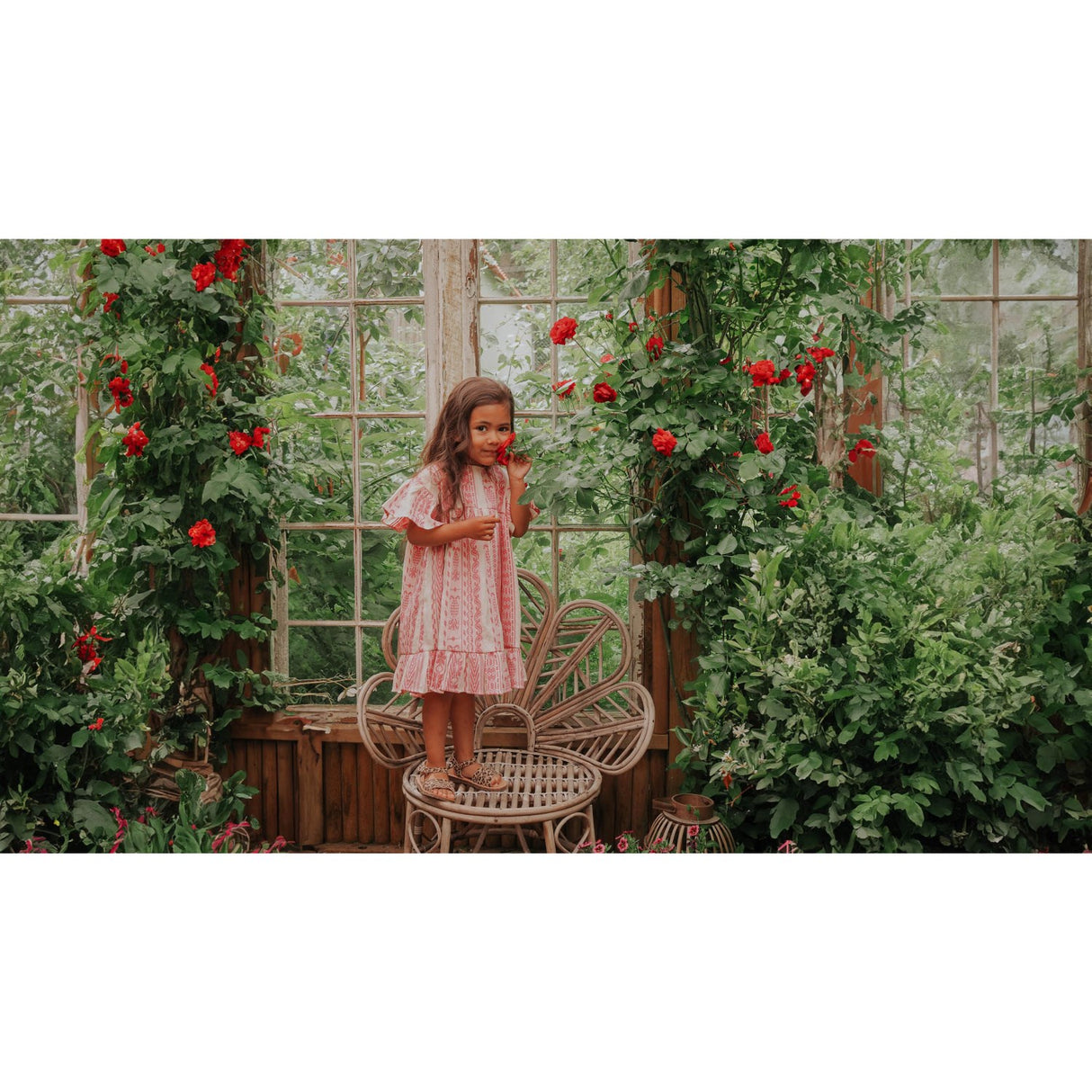 Fliink Cloud Dancer Pink Stripe Addie Kjole