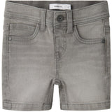 Name It Light Grey Denim Nmmsilas Slim L Dnm Shorts 3339-Is Tb