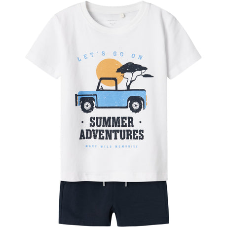 Name It Lucent White Nmmjaspen Ss Shorts Sæt Pb