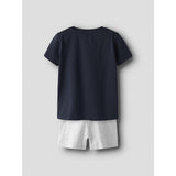Name It Dark Sapphire Nmmjaspen Ss Shorts Sæt Pb