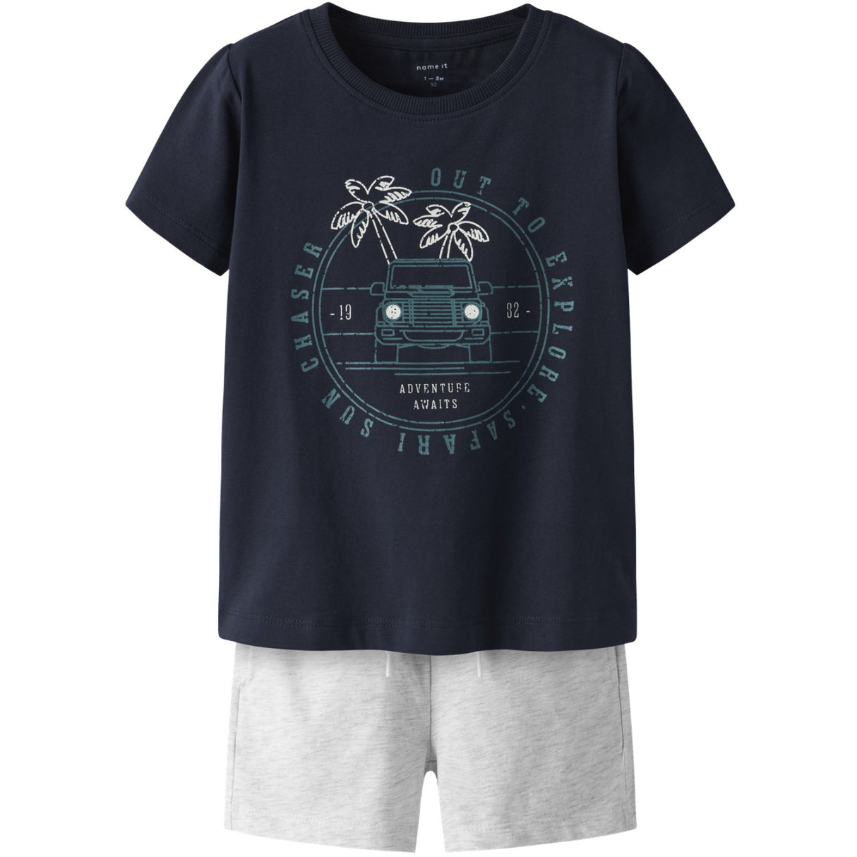 Name It Dark Sapphire Nmmjaspen Ss Shorts Sæt Pb