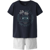 Name It Dark Sapphire Nmmjaspen Ss Shorts Sæt Pb