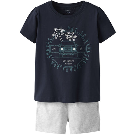 Name It Dark Sapphire Nmmjaspen Ss Shorts Sæt Pb