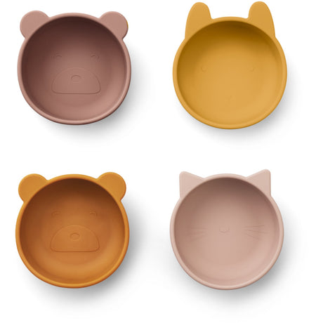 LIEWOOD Rose Mix Iggy Silicone Bowls 4-Pak