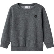 Name It Dark Grey Melange Nmmvimo Ls Sweat Bru Noos