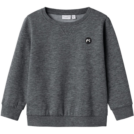 Name It Dark Grey Melange Nmmvimo Ls Sweat Bru Noos