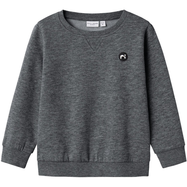 Name It Dark Grey Melange Nmmvimo Ls Sweat Bru Noos