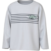 Name It Bright White Croco Lines Nmmvagno Ls Loose Top