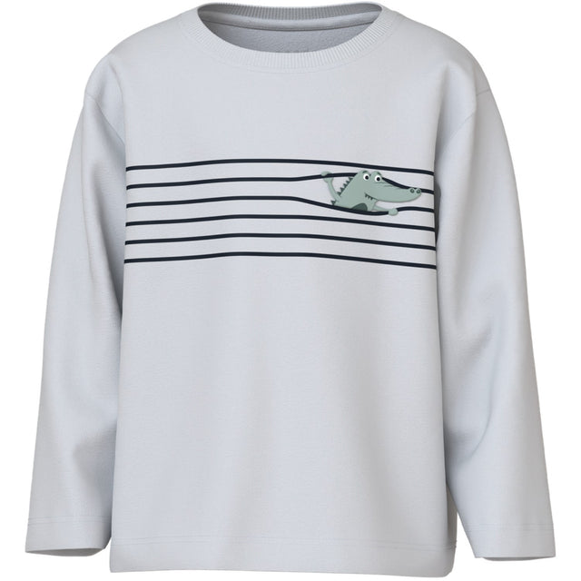 Name It Bright White Croco Lines Nmmvagno Ls Loose Top
