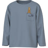 Name It Dusty Blue Llama Pocket Nmmvagno Ls Loose Top