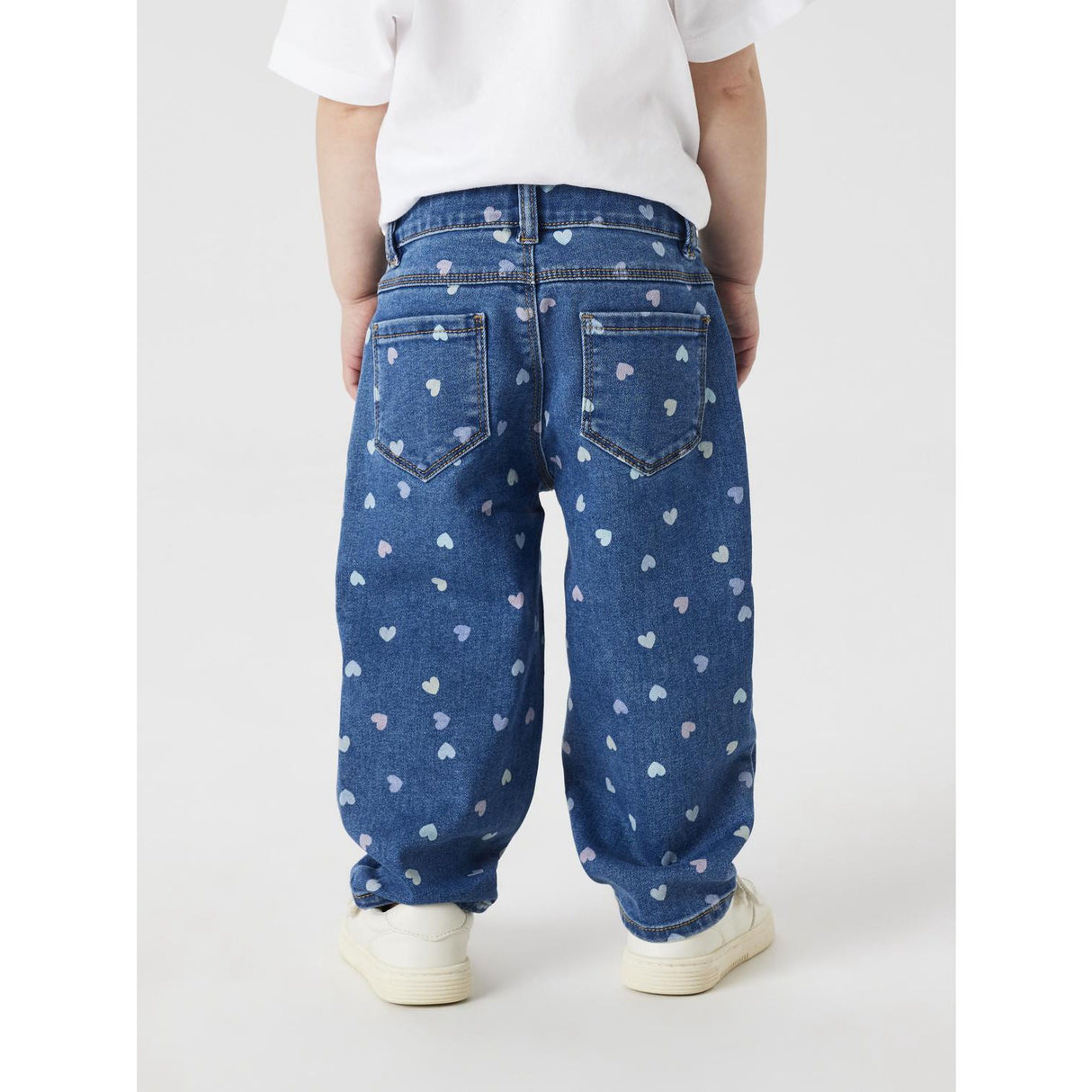 Name It Denim Blue Hearts Nmfbella Mom Shaped Jeans 3555-On Noos