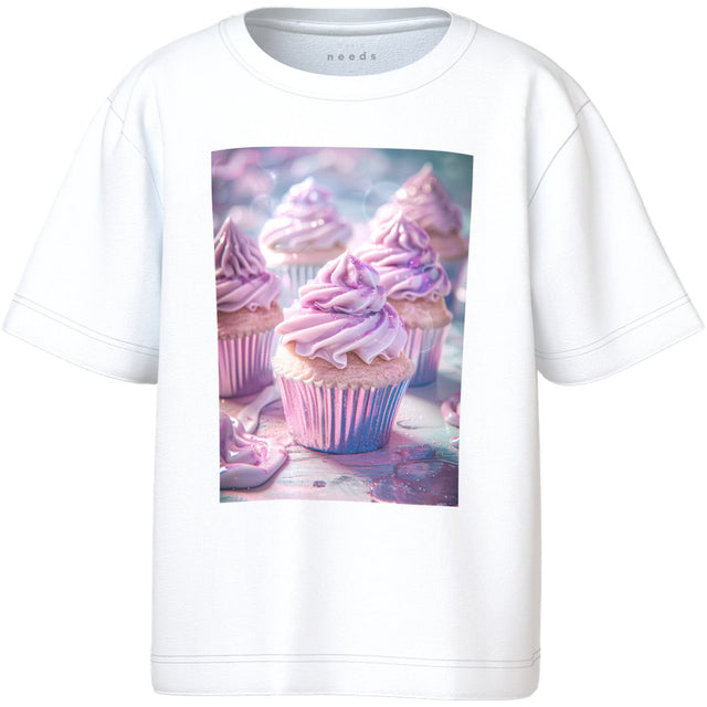 Name It Bright White Cupcake Nmfvotea Ss Nreg Top