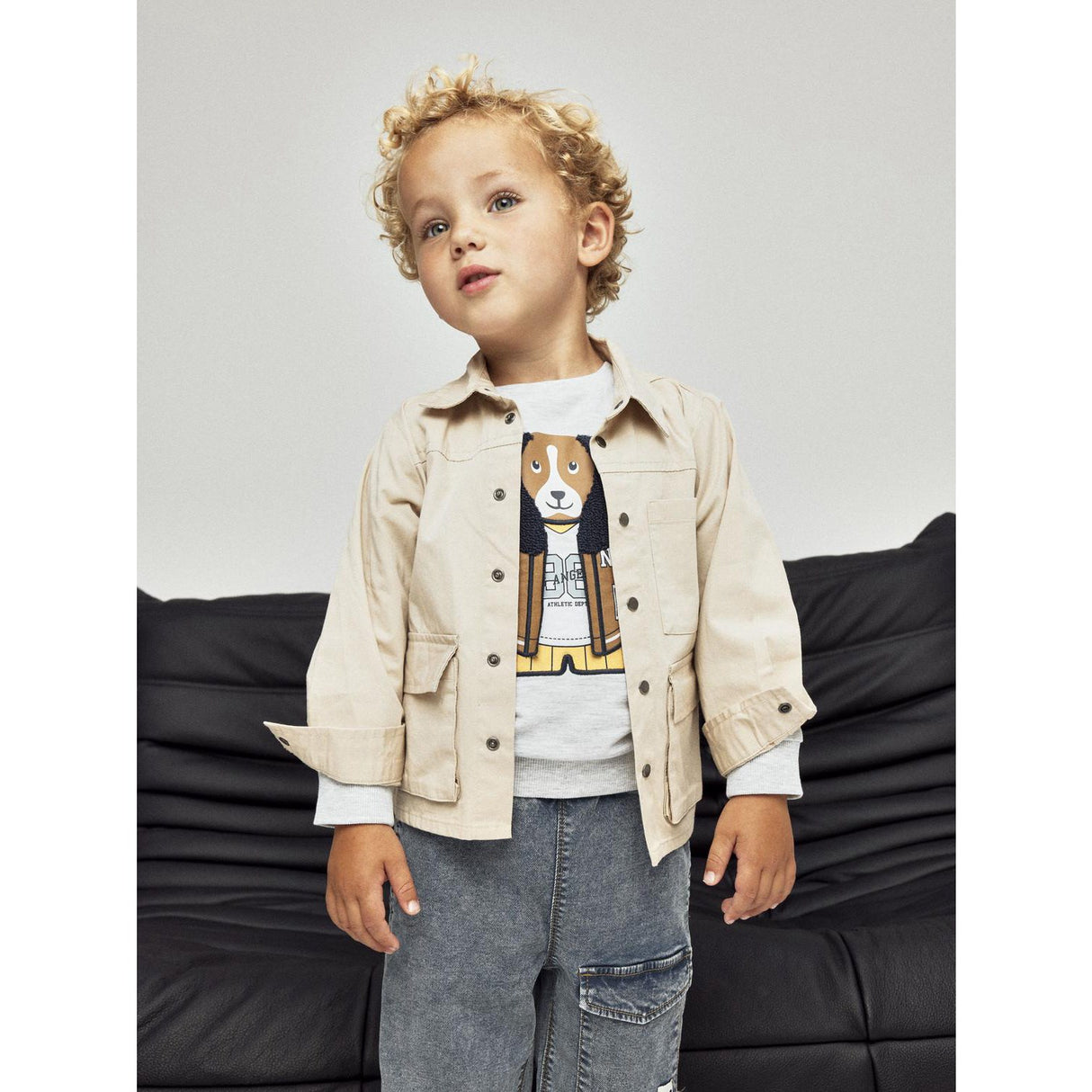 Name It Light Grey Melange Nmmkamden Ls Sweat Unb