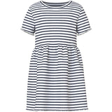 Name It Bright White Blue Nmfvemma Ss Kjole