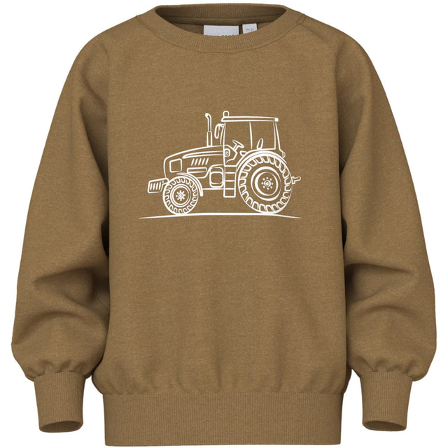 Name It Dull Gold Tractor Sketch Nmmvion Ls Nreg Sweat Unb