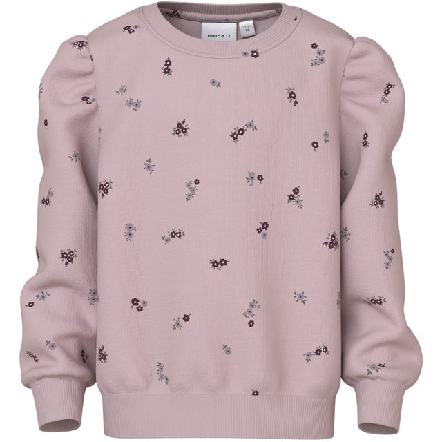 Name It Burnished Lilac Nmflower Ls Sweat Bru