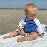 Petit Crabe Sapphire/White Raglan Uv-Bluse L/S