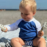 Petit Crabe Sapphire/White Raglan Uv-Bluse L/S