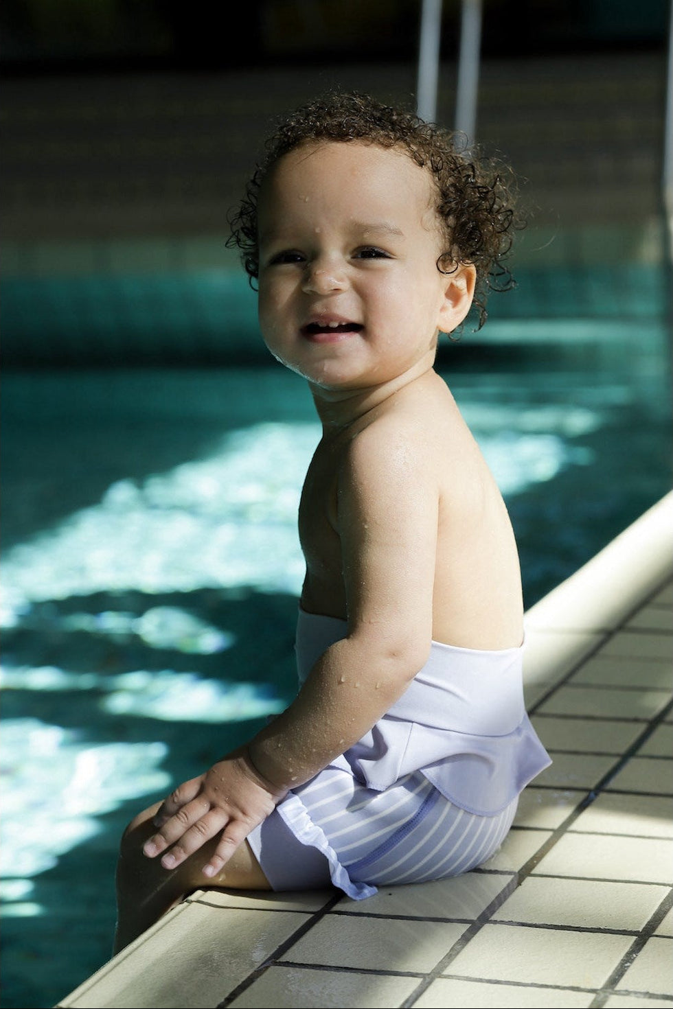 Vanilla COPENHAGEN Neopren Badeble UV50+ Lucy Lavender Striped