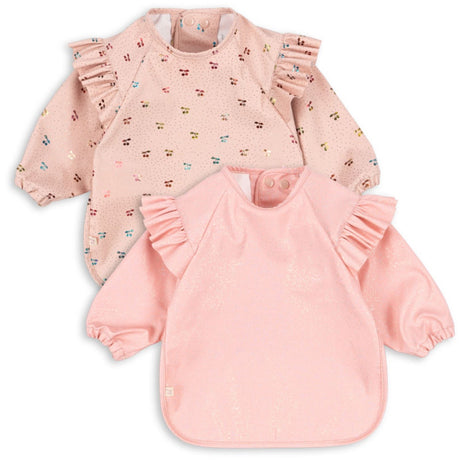 Konges Sløjd Cherry Sparkle 2 Pak Hagesmæk Med Ærmer og Flæser