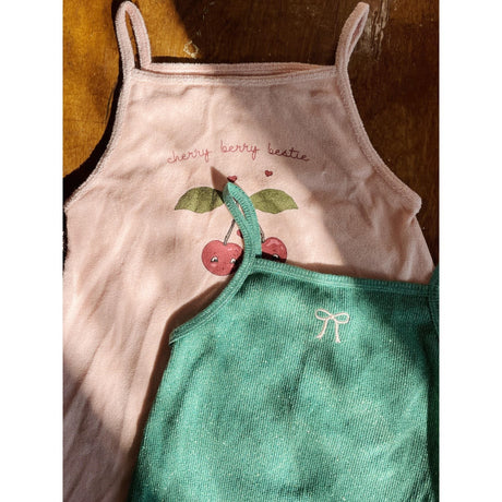 Konges Sløjd x Luksusbaby Bottle Green Roli Strop Kjole