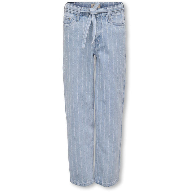 kids ONLY Light Blue Denim Stripe Koggianna Mw Straight Stripe Dnm York