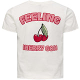 Kids ONLY MINI Cloud Dancer Cute Kmgcandy Life S/S Reg Printed Tee Jrs