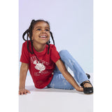 Kids ONLY MINI Equestrian Red Varsity Kmgcandy Life S/S Reg Printed Tee Jrs
