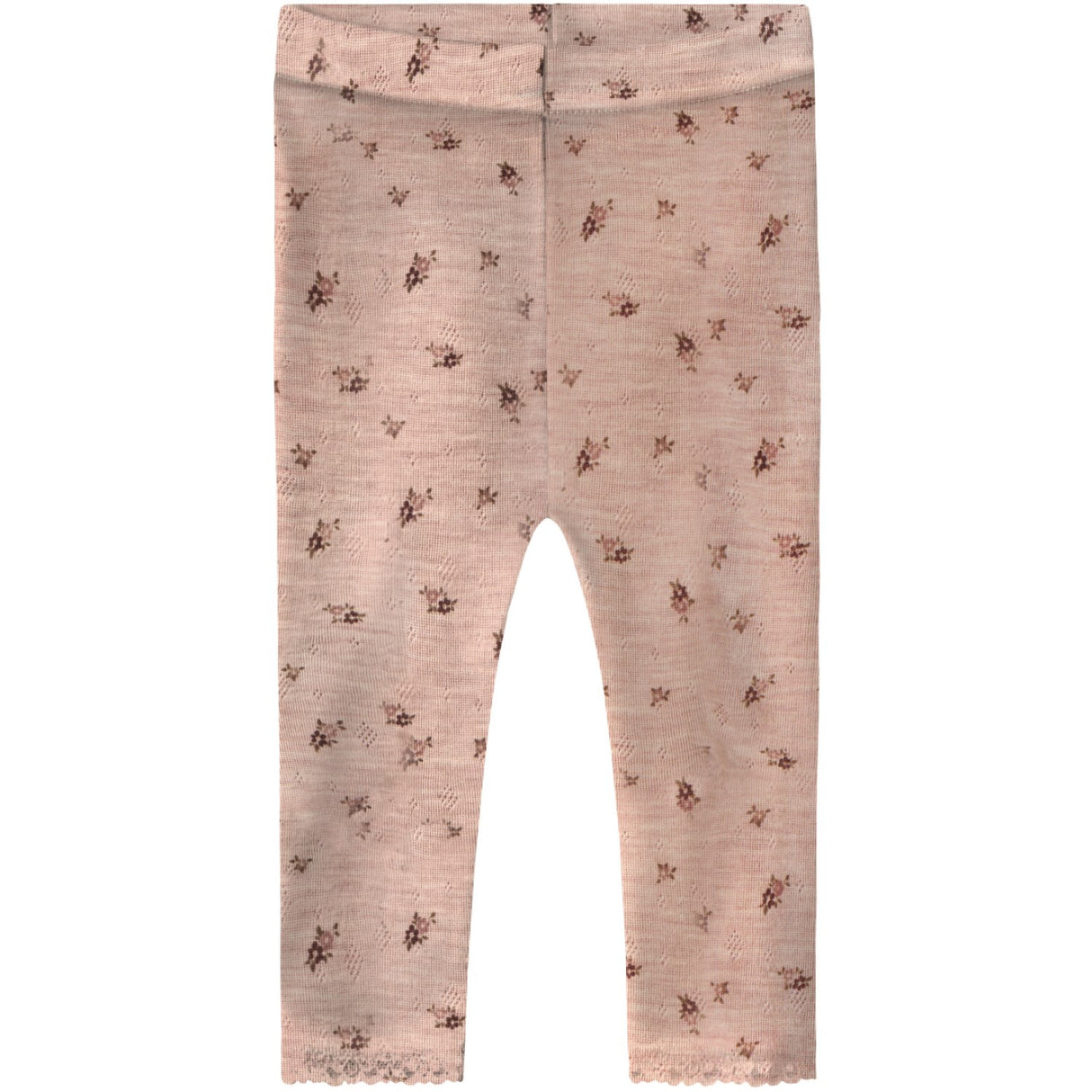 Name It Shadow Gray Small Flowers Nbfwang Uld Needle Leggings Noos