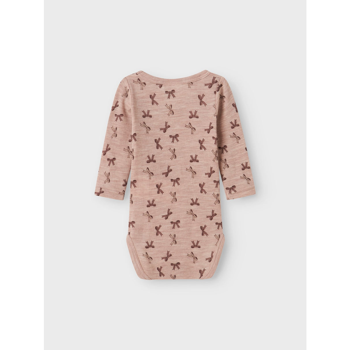 Name It Shadow Gray Bows Nbfwang Uld Rib Ls Body Aop