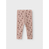 Name It Shadow Gray Bows Nbfwang Uld Rib Leggings Aop