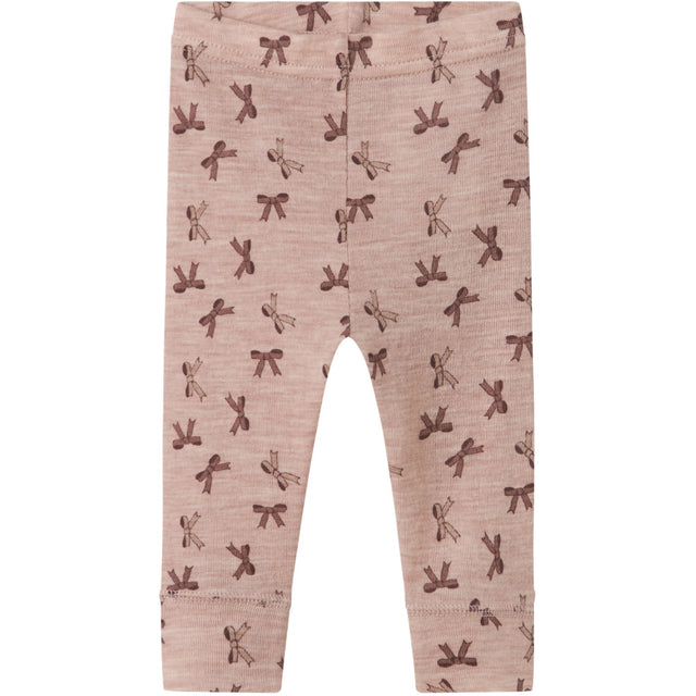 Name It Shadow Gray Bows Nbfwang Uld Rib Leggings Aop