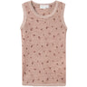 Name It Shadow Gray Small Flowers Nmfwang Uld Needle Tank Top