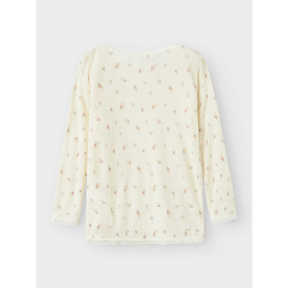 Name It Snow White Small Flowers Nmfwang Uld Needle Ls Top Noos