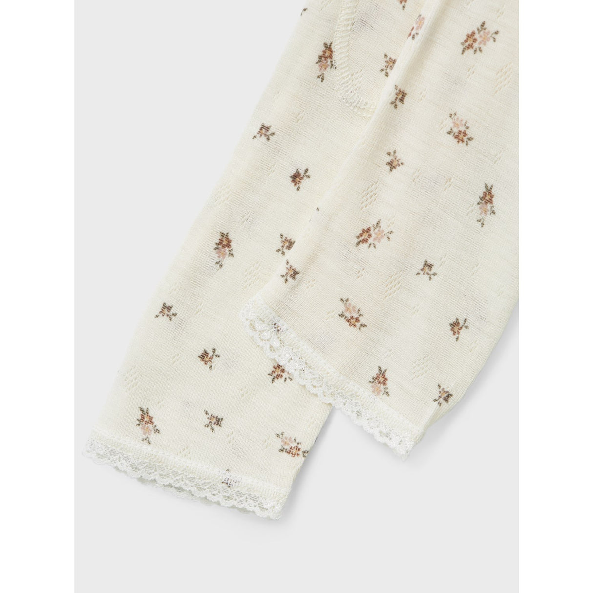 Name It Snow White Small Flowers Nmfwang Uld Needle Leggings Noos