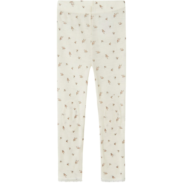 Name It Snow White Small Flowers Nmfwang Uld Needle Leggings Noos