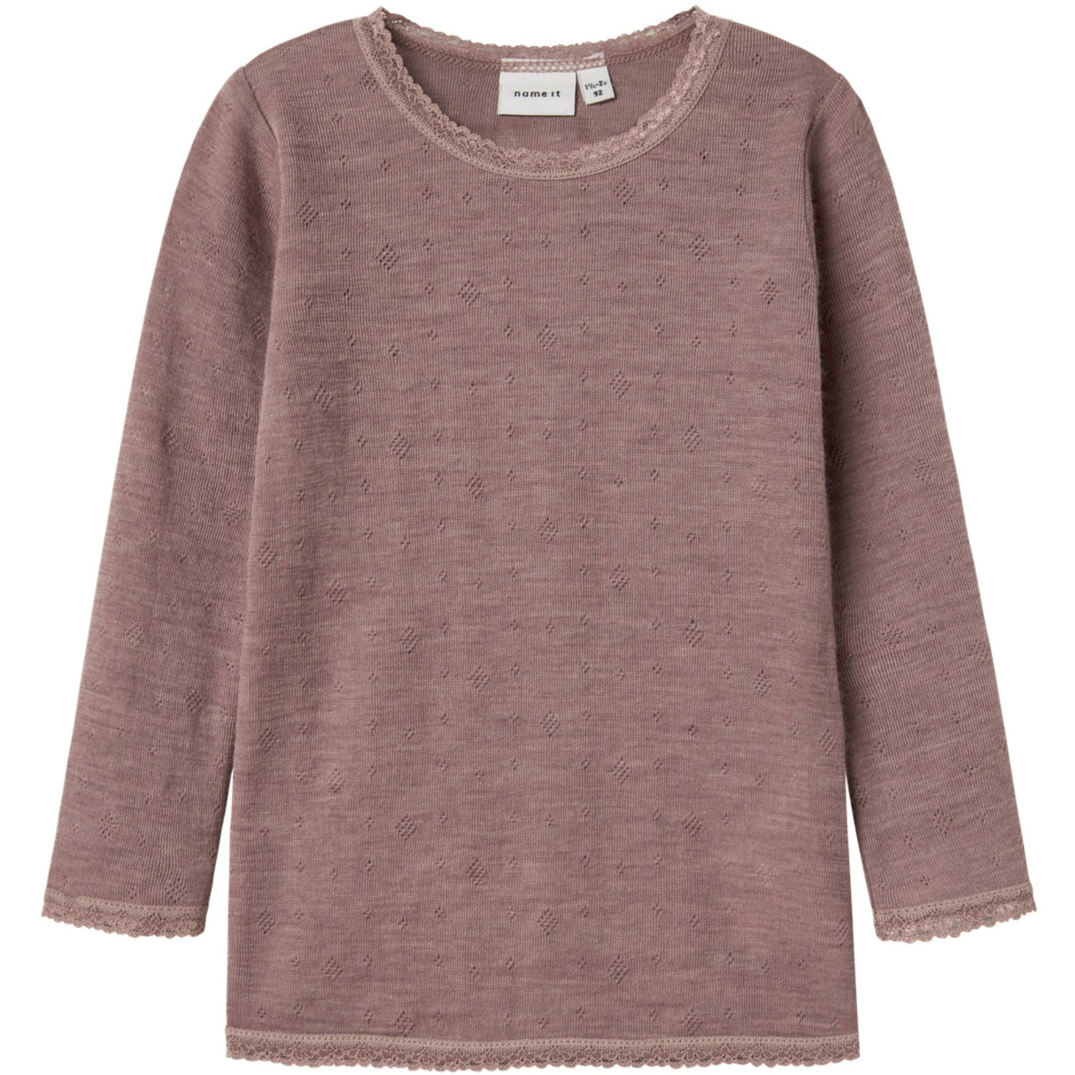 Name It Antler Nmfwang Uld Needle Ls Top Solid Noos