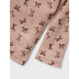 Name It Shadow Gray Bows Nmfwang Uld Rib Ls Top Aop