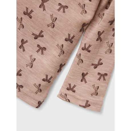 Name It Shadow Gray Bows Nmfwang Uld Rib Ls Top Aop