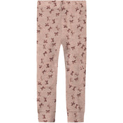 Name It Shadow Gray Bows Nmfwang Uld Rib Leggings Aop
