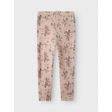 Name It Shadow Gray Long Flowers Nmfwillow Uld Leggings