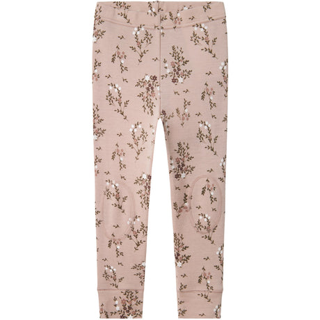 Name It Shadow Gray Long Flowers Nmfwillow Uld Leggings