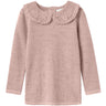 Name It Shadow Gray Nmfwang Uld Needle Ls Top W/Collar