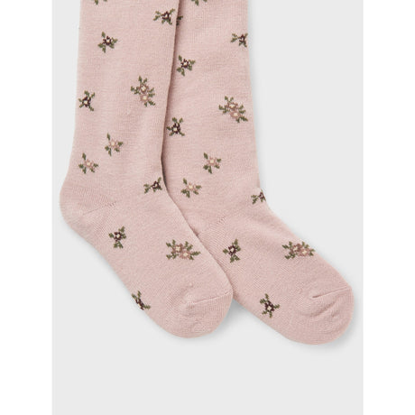 Name It Shadow Gray Small Flowers Nmfwak Wo/Bl Strømpebukser Aoj